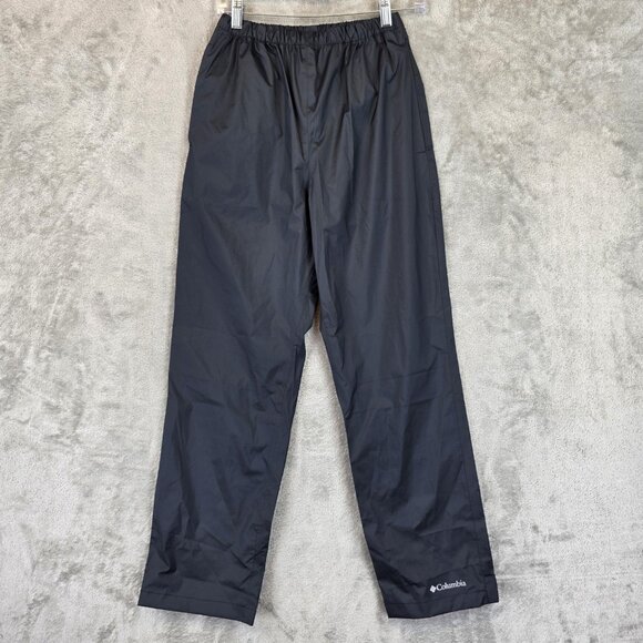 Columbia Pants Youth Large 14/16 Black Rain Water-Resistant Elastic Waist Hiking - Picture 1 of 12